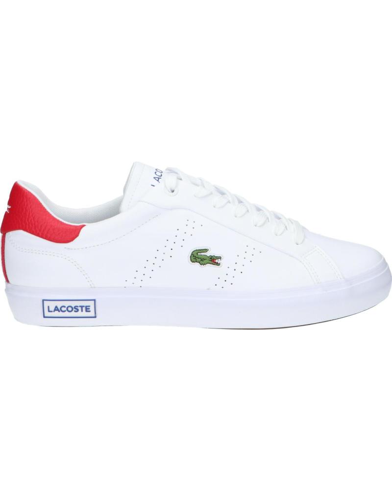 Zapatillas deporte de Hombre LACOSTE 47SMA0083 POWERCOURT 2 0 5T9 WHT-RED-BLU