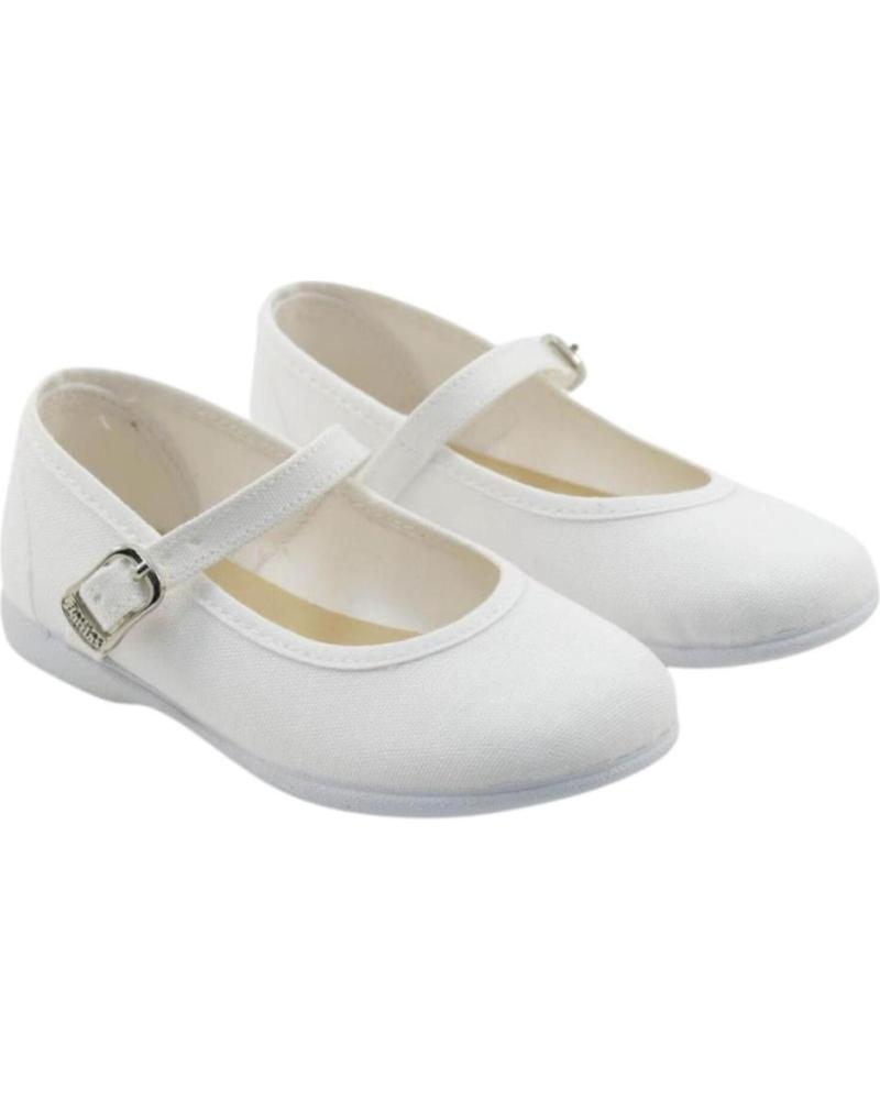 Zapatos de Niña BATILAS MERCEDITAS Y BAILARINAS BLANCO