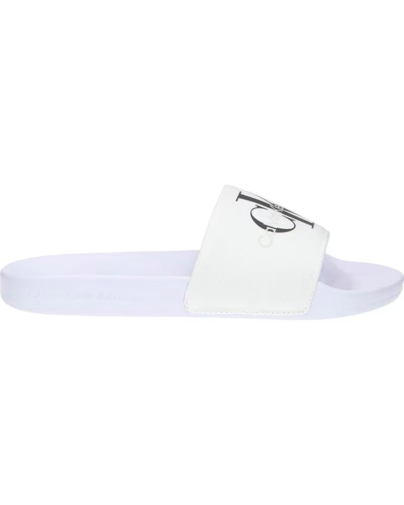 Calvin Klein Slide Monogram YW0YW00103 01W Bright White-black