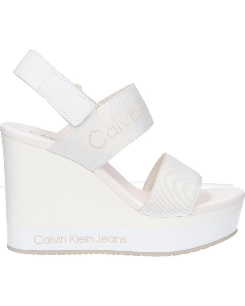 Calvin Klein YW0YW01360 Wedge Sandal 01S Off White