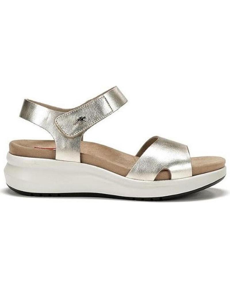 FLUCHOS SANDALIAS DE CUÑA F1475 PLATINO PLATEADAS DORADO