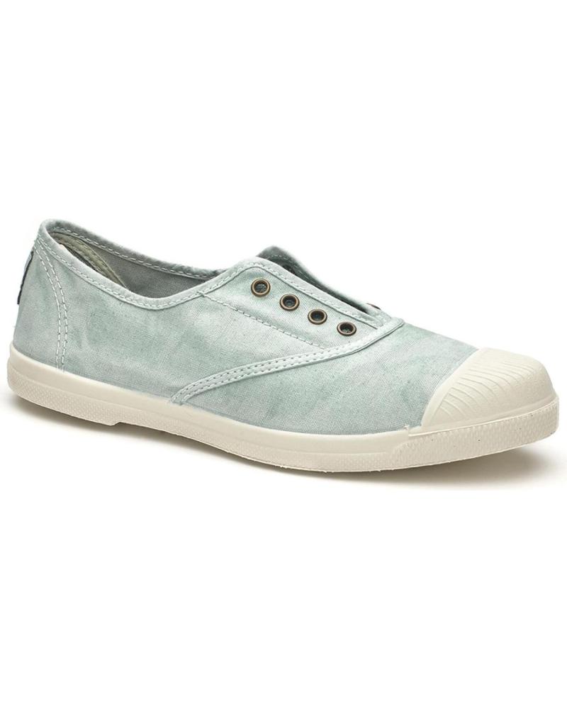 ZAPATILLAS SLIP-ON NATURAL WORLD 102E DE LONA ECOLÓGICA TURQUESA