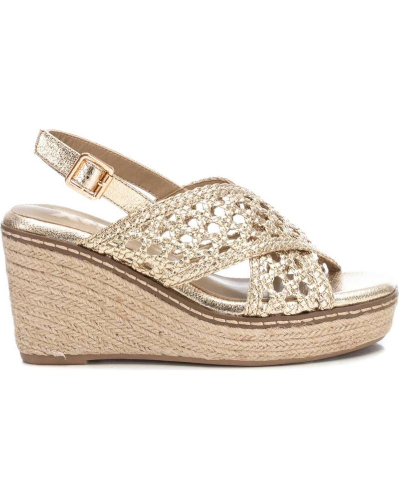 SANDALIA DE CUÑA XTI 142746 TEXTIL ORO ORO