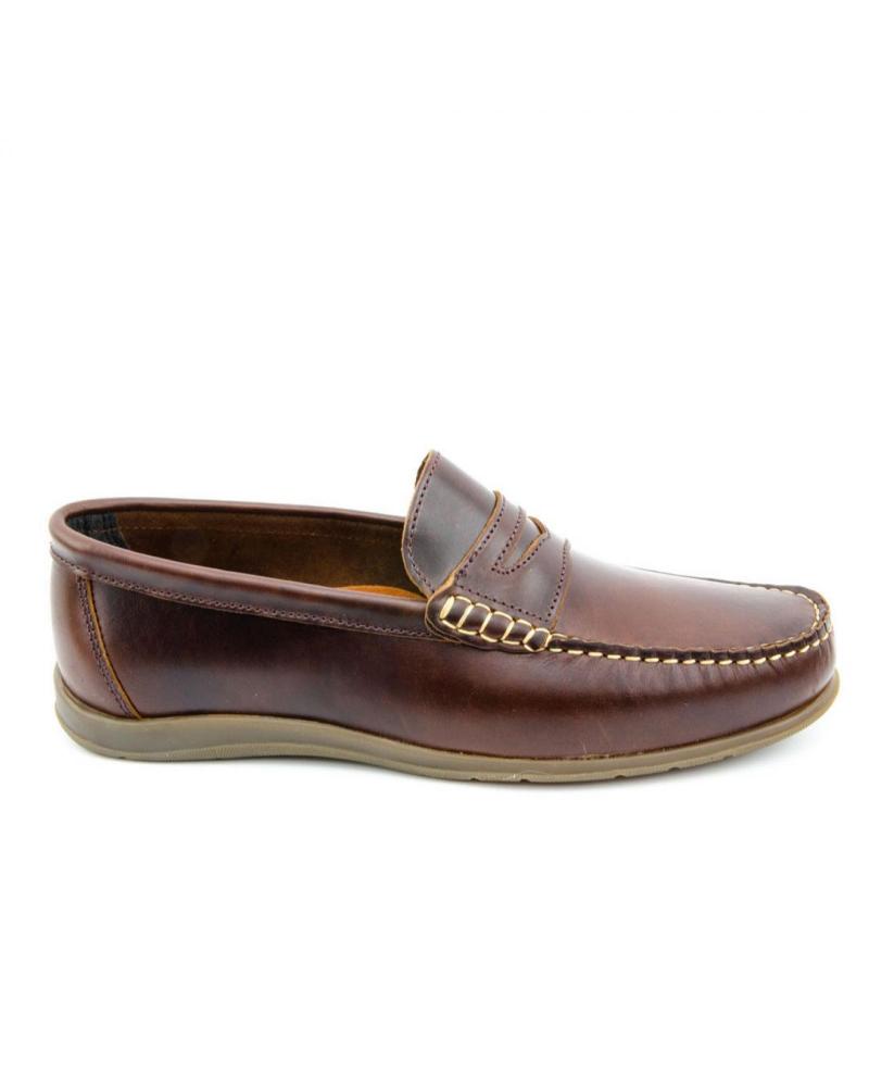 MOCASINES L&R SHOES DE CUERO MARRÓN PARA HOMBRE MARRON