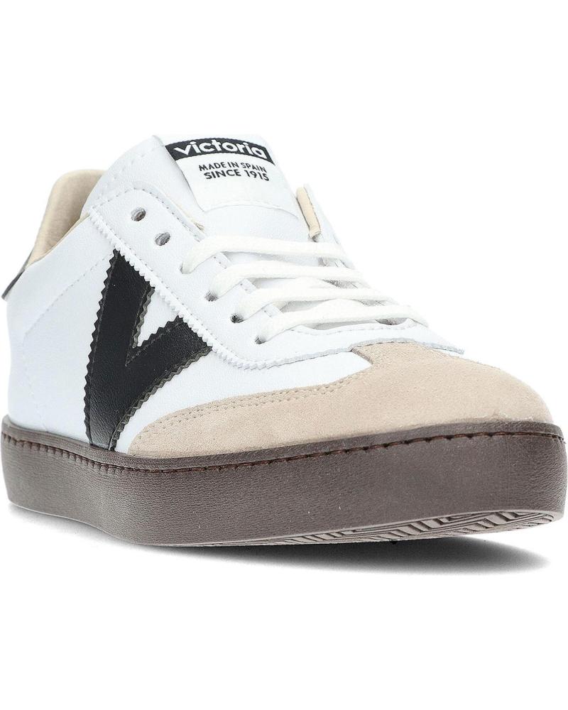 ZAPATILLAS VICTORIA BERLIN DE PIEL Y SERRAJE BLANCO BLANCO