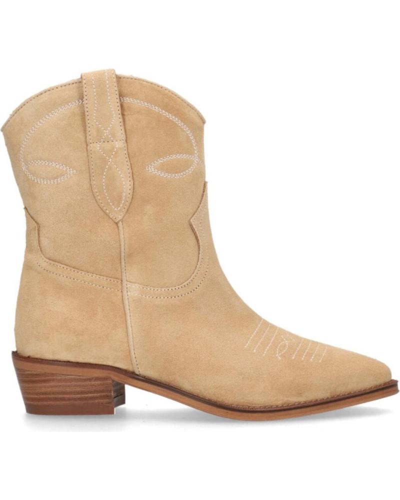 Botas de Mujer ALPE BOTIN COWBOY DE SERRAJE CON TACON ARENA
