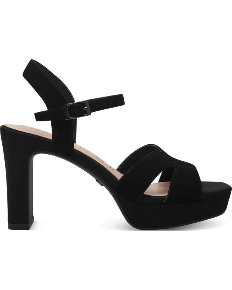 Sandalias de Mujer TAMARIS SANDALIA DE TIRAS ANTE NEGRO CON TACON ALTO PARA MUJER DE T 007 BLACK UNI