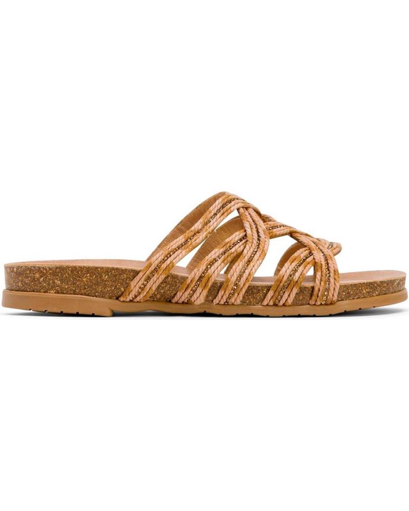 PORRONET SANDALIAS MULES DE CUERO TRENZADO BEIGE CUERO