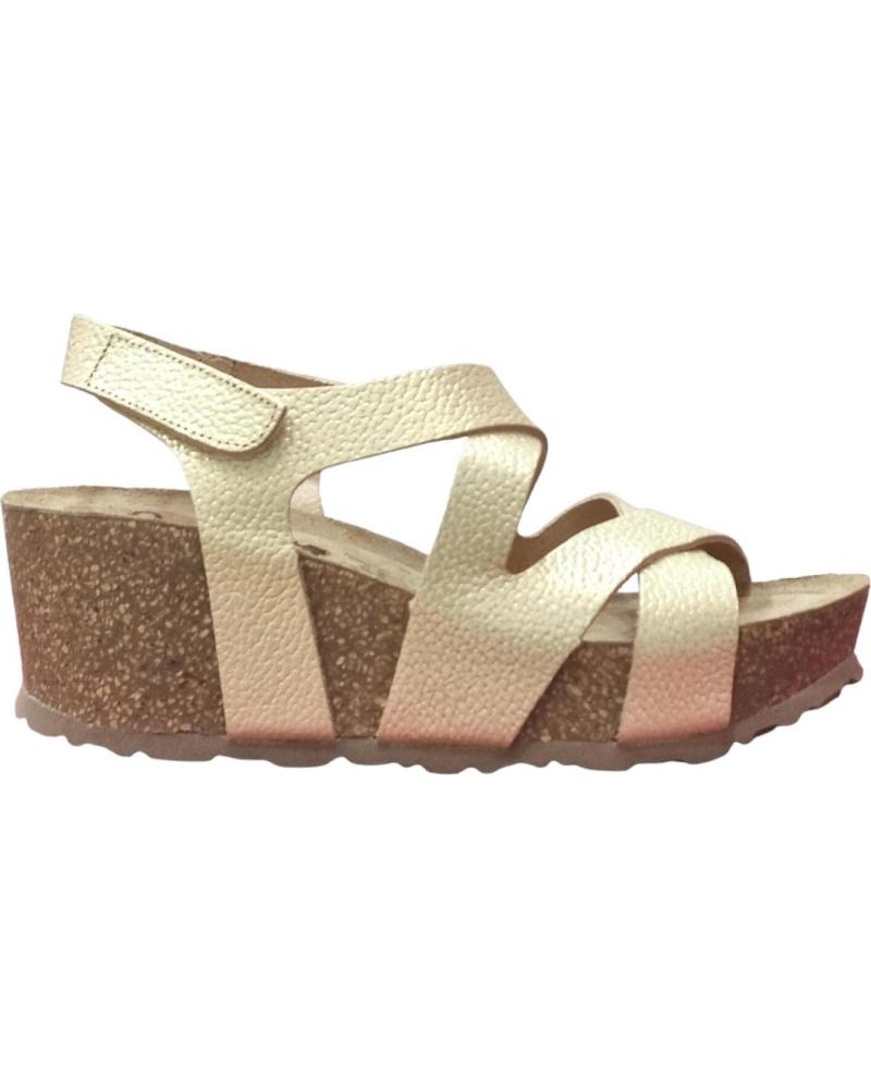 Sandalias de Mujer YOKONO SANDALIAS CUNA METALIZADAS PLATINO