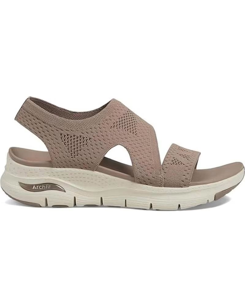 SANDALIAS SKECHERS ARCH FIT BRIGHTEST DAY CAMEL MOCA MUJER MARRóN