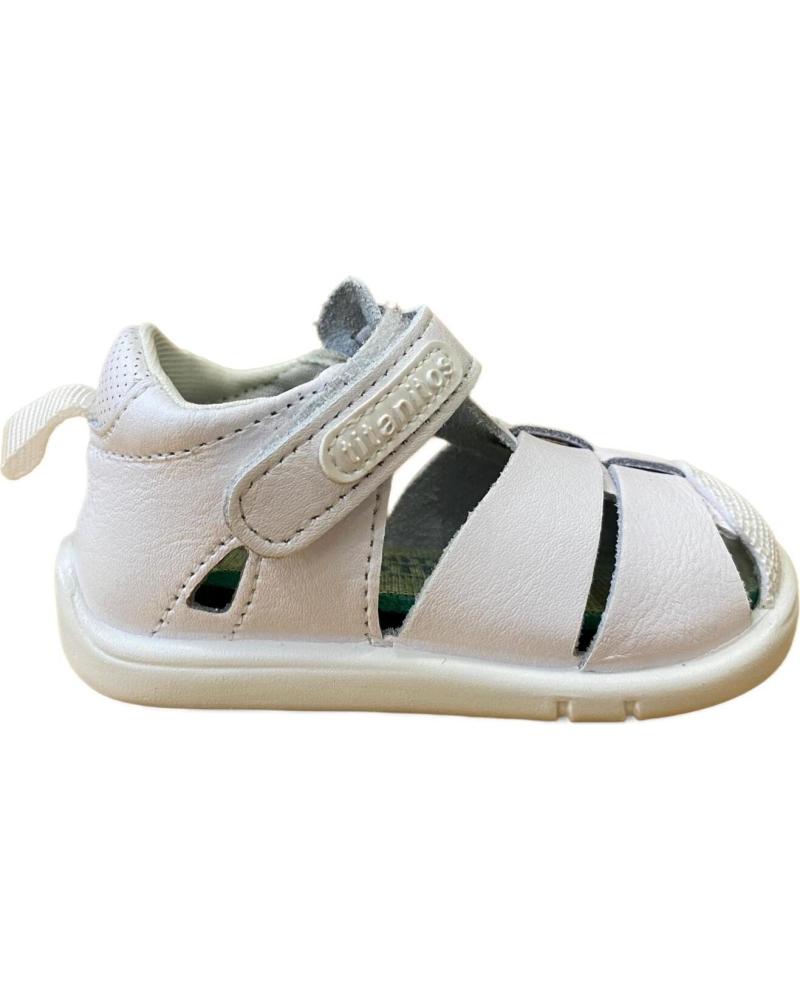 SANDALIA LAVABLE TITANITOS ERIC BLANCA PARA BEBÉ BLANCO