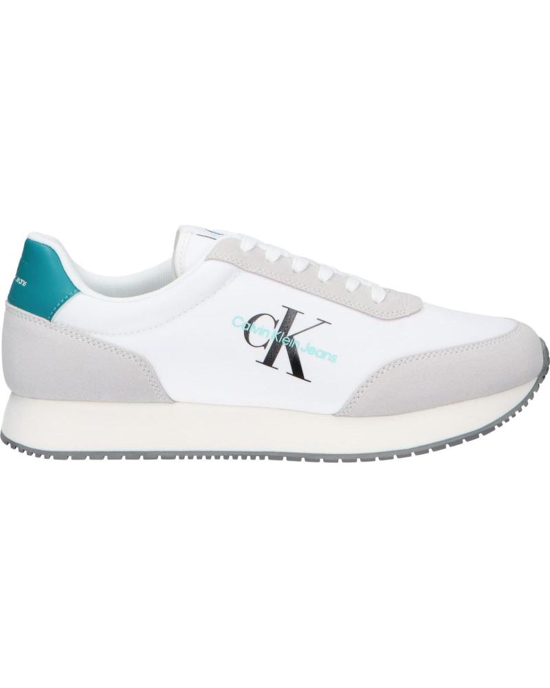 Zapatillas deporte de Hombre CALVIN KLEIN YM0YM00746 RETRO RUNNER 01S WHITE OYSTER MUSHROOM