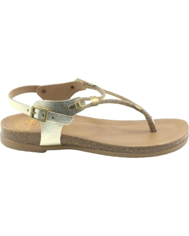 Sandalias de Mujer PORRONET SANDALIAS ESCLAVAS ORO PLATINO