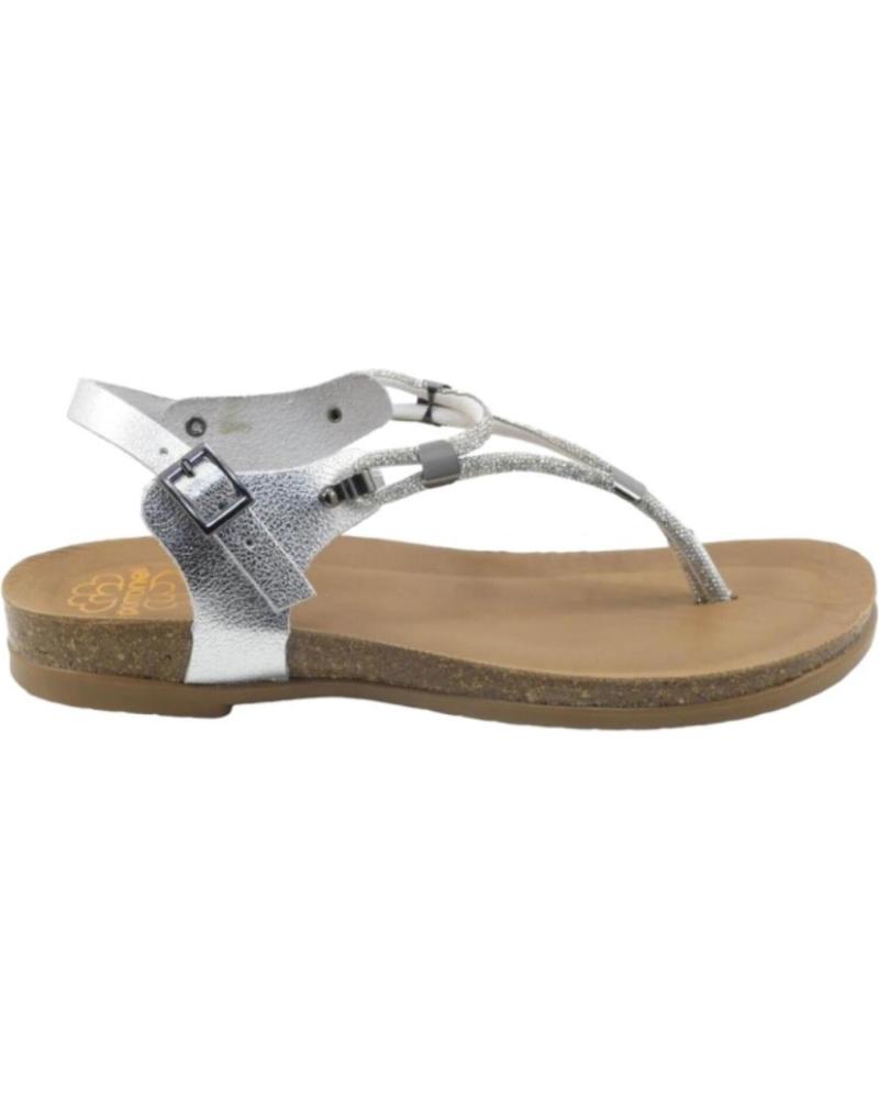 Sandalias de Mujer PORRONET SANDALIAS PLANAS ESCLAVA PLATA