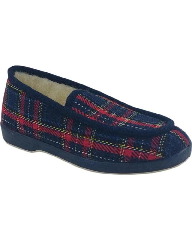 Calzado de casa de Mujer NORTEÑAS ZAPATILLAS OTONO INVIERNO NORTENAS CUADROS 69-626 MARINO
