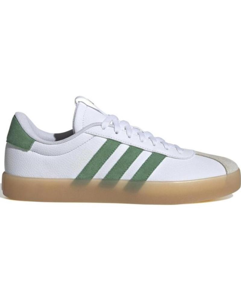 ZAPATILLAS ADIDAS COURT 3.0 ID9080 BLANCAS CON DETALLES VERDES BLANCO