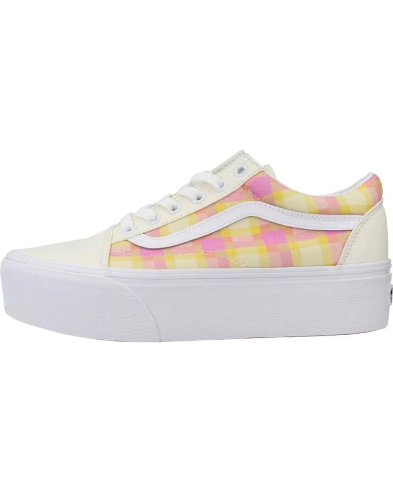 Vans Off The Wall Zapatillas Mujer Vans Modelo Old Skool Stackform Color Multi Pink