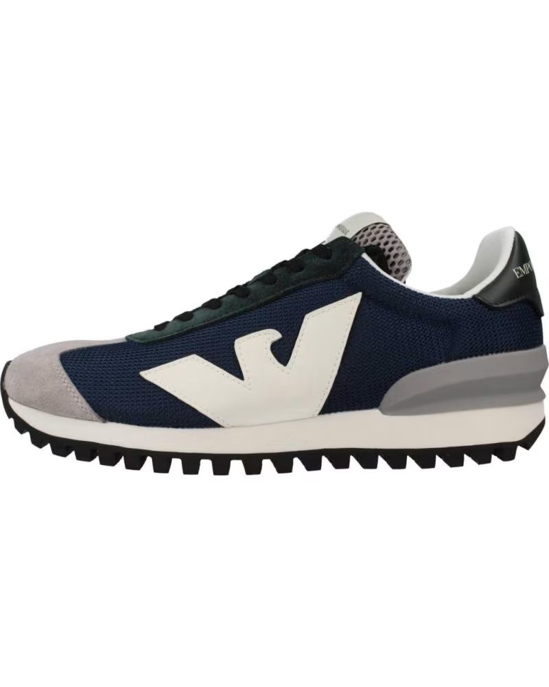 Emporio Armani Zapatillas Hombre Modelo X4X583 Color Azul S736