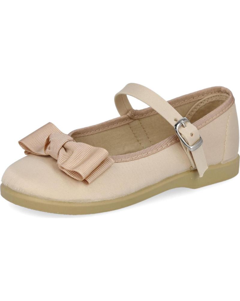 ANDREA RUIZ 980 MERCEDITAS DE LONA BEIGE CON LAZO BEIG