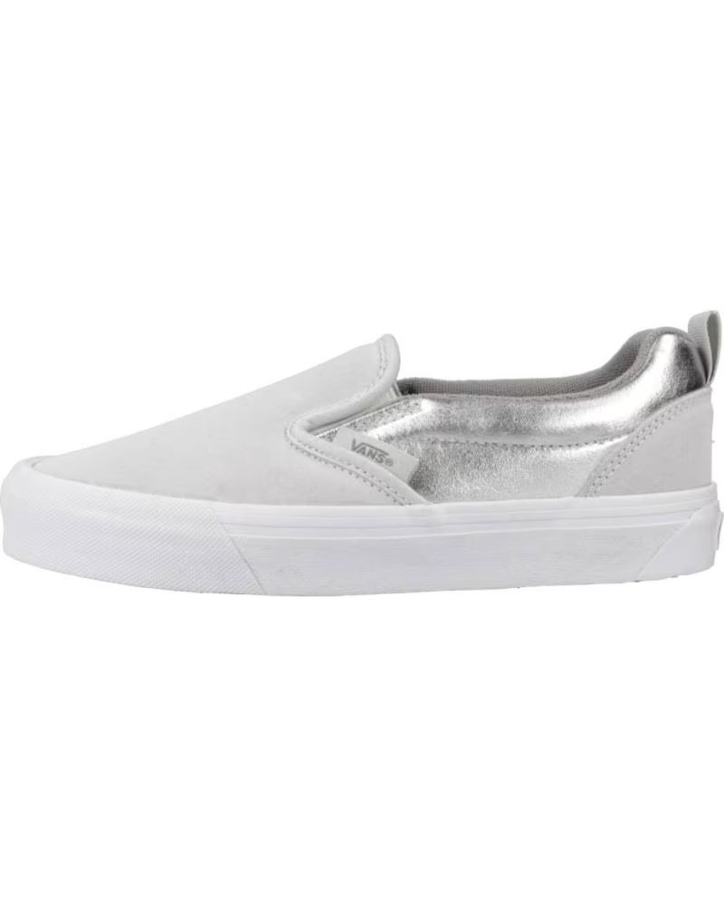 Vans Off The Wall Zapatillas Mujer Vans Modelo Knu Slip Color Plata Slvrwht