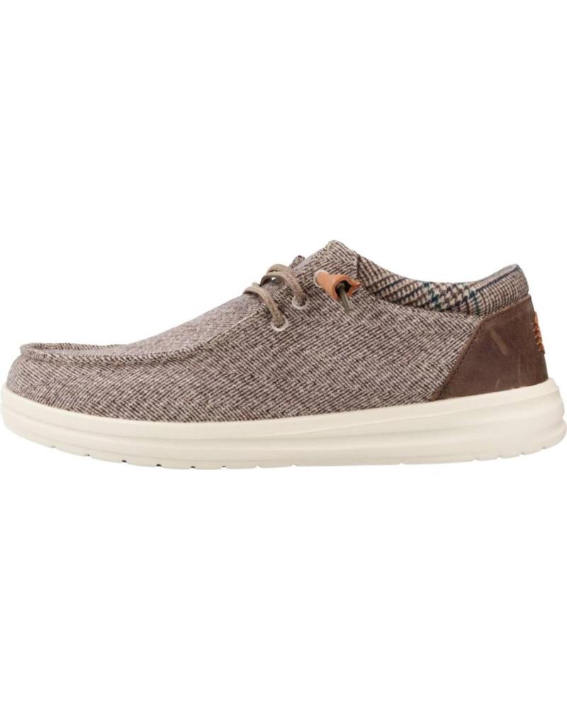 MOCASINES HEY DUDE WALLY GRIP WOOL MARRÓN TAN TAN
