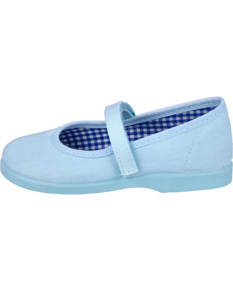 Zapatos de Niña ANDREA RUIZ 950 MERCEDITAS LONA NIÑA CELESTE
