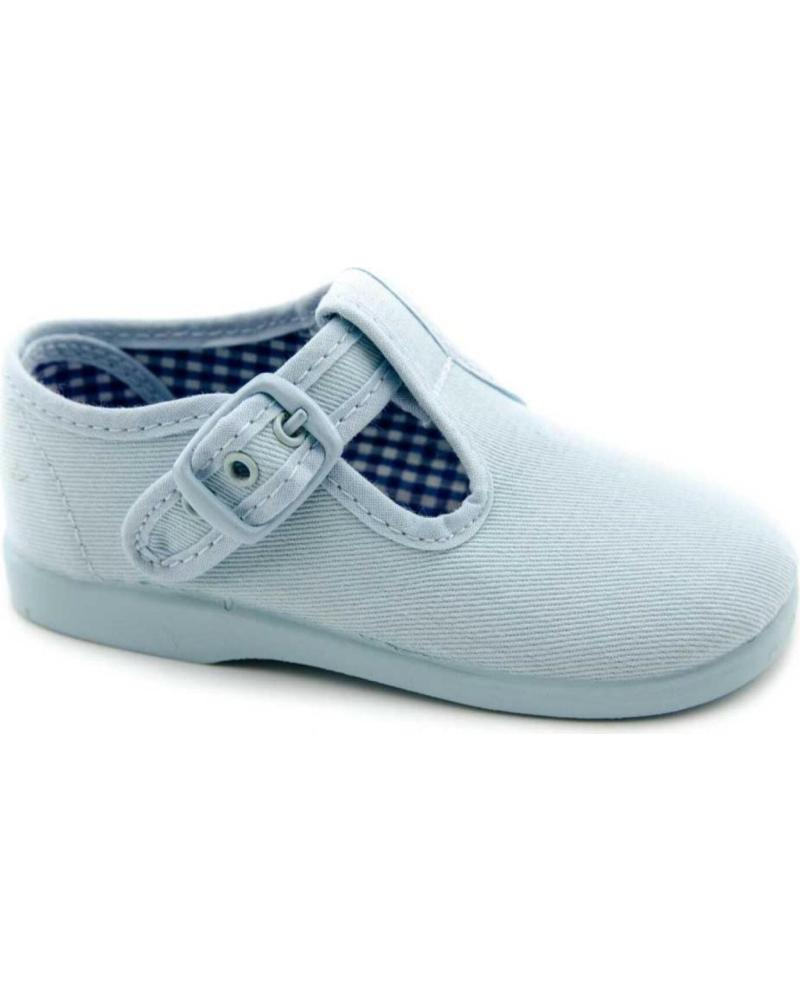 Sapatos de Menino ANDREA RUIZ 952 PEPITOS DE LONA PARA NIÑO CELESTE