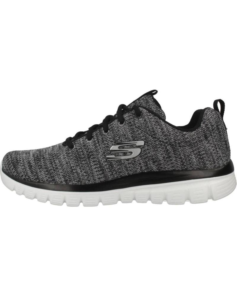 Deportivas de Mujer y Niña SKECHERS ZAPATILLAS SKECHERS GRACEFUL TWISTED FORTUNE MUJER NEGRO BKW BKW