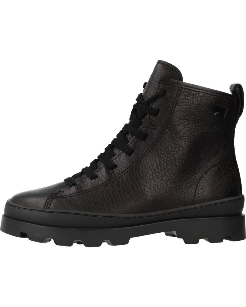 Camper Botin Cordon-cremallera Negro