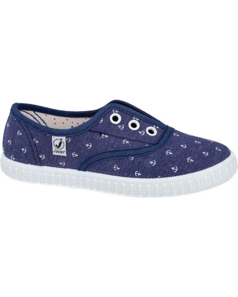 ZAPATILLAS JAVER 63-45 LONA AZULES SIN CORDONES AZUL