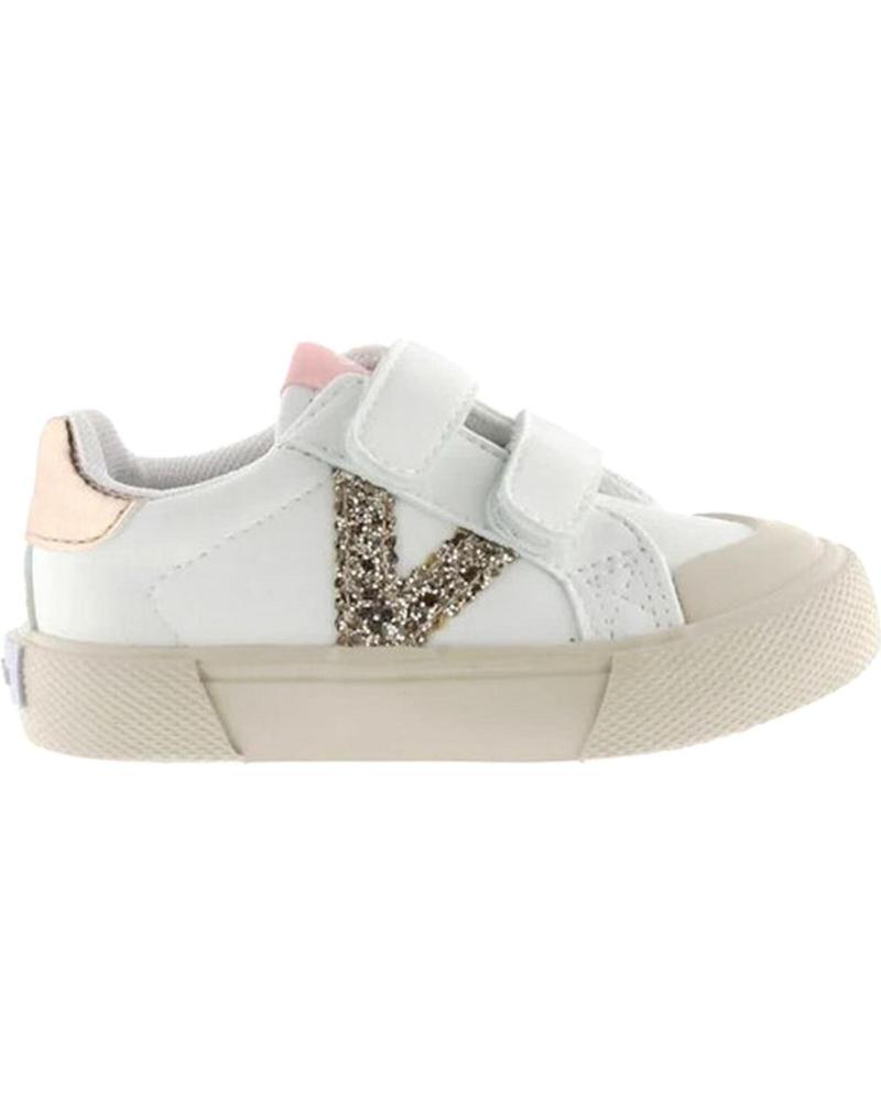 VICTORIA ZAPATILLAS TRIBU 1065190 BLANCAS CON CIERRE DE TIRAS, EFECTO PIEL Y DETALLES LEOPARDO ROSA ROSA