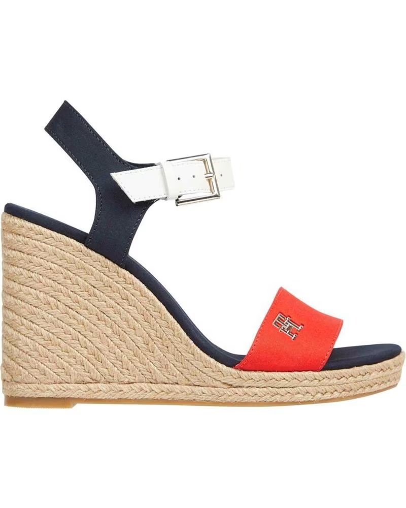 Sandalias de Mujer Tommy Hilfiger FW0FW08053 Stripes Wedge Sandal Marino