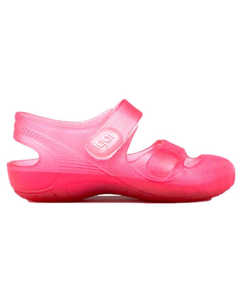 Sandalias de Niña IGOR CANGREJERA CON CIARRE DE VELCRO FUCSIA
