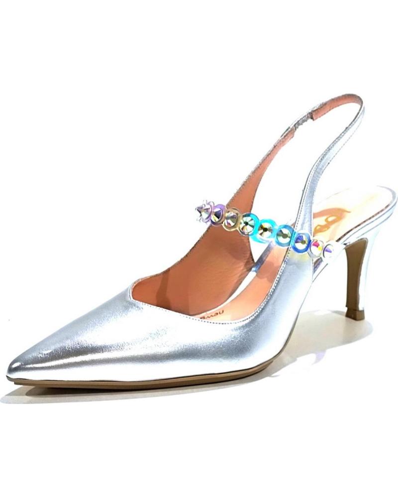 Sandalias de Mujer LODI ZAPATO VESTIR DE PIEL CON TACON PLATA