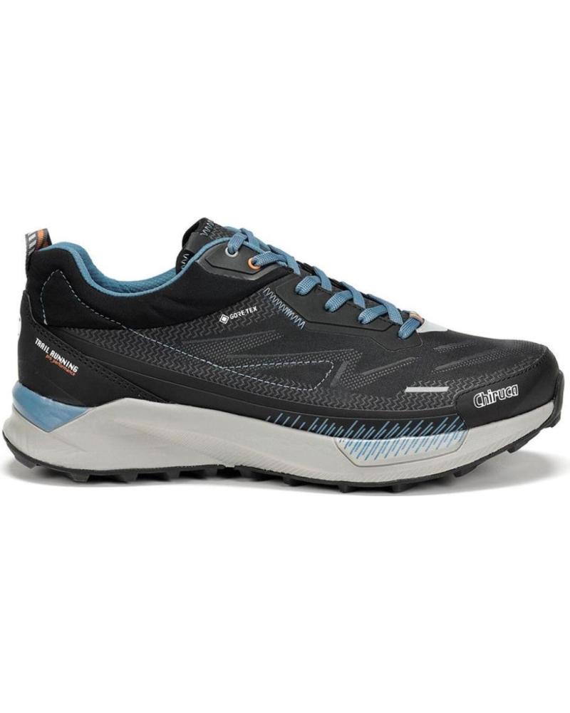 ZAPATILLAS TREKKING CHIRUCA 4494803 GRIS OSCURO Y AZUL NEGRO