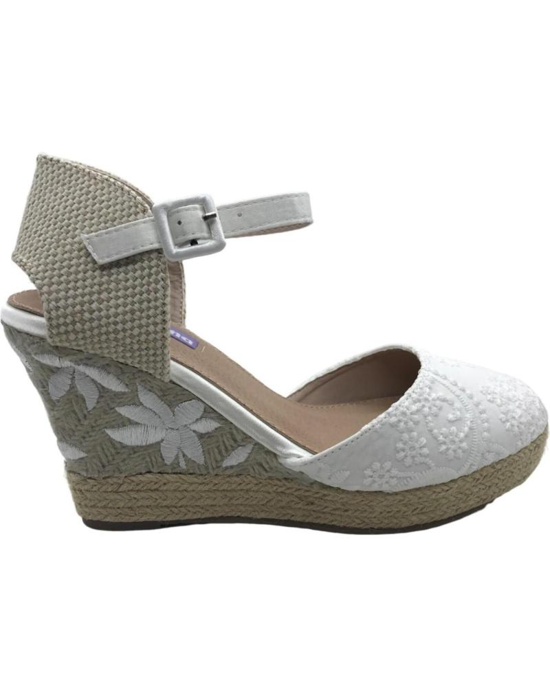 Sandalias de Mujer MANDARINA CUNAS NOVIA LISA BLANCO