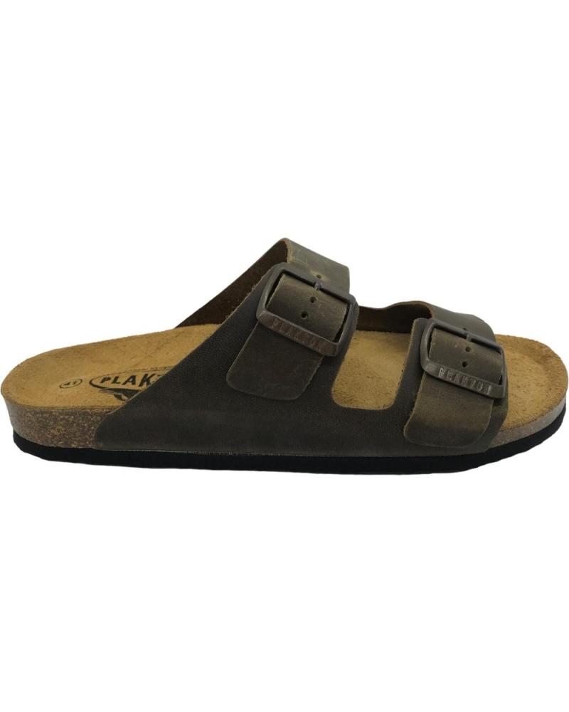 Sandalias de Hombre PLAKTON CHANCLA PIEL BIO HOMBRE 175857 731-X KAKI