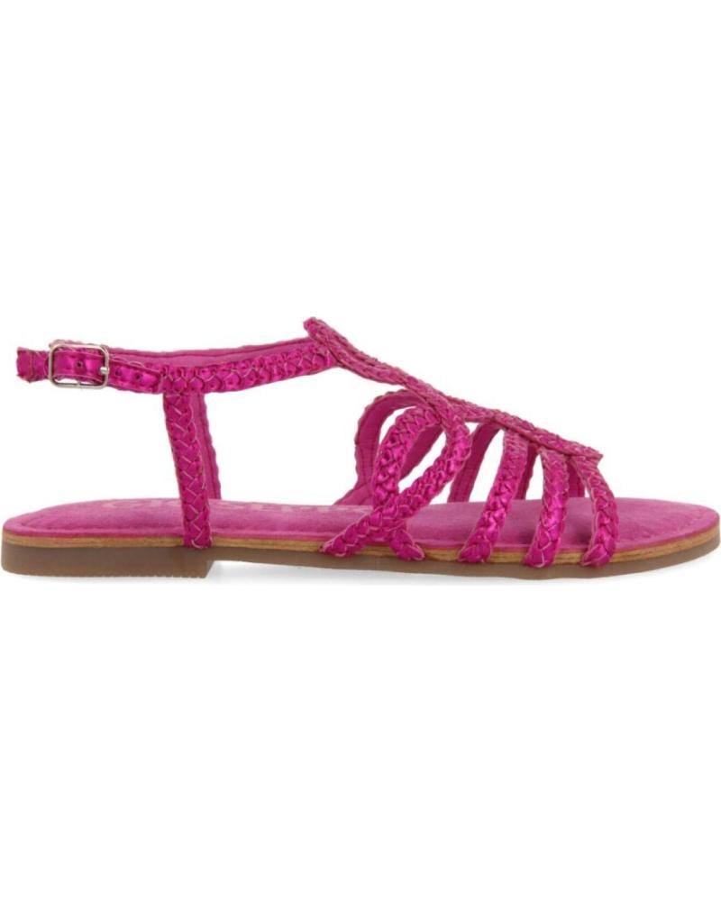 SANDALIAS PLANAS GIOSEPPO YAKIMA DE PIEL TRENZADA FUCSIA FUXIA