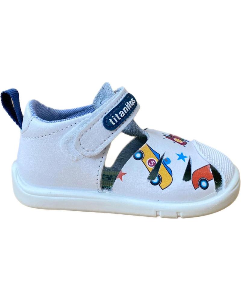 Sandalias de Niño TITANITOS B 500 SANCARS SANDALIA RESPETUOSA BLANCO