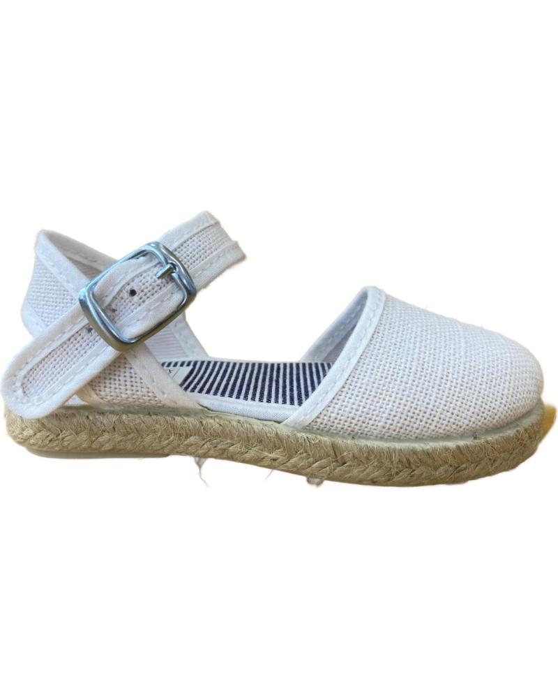 Sandalias de Niña JAVER ALPARGATA LINO 134 BLANCO