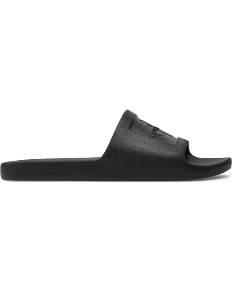 CHANCLAS CALVIN KLEIN MONOGRAMA DEVOSSED NEGRAS YM0YM00060 NEGRO