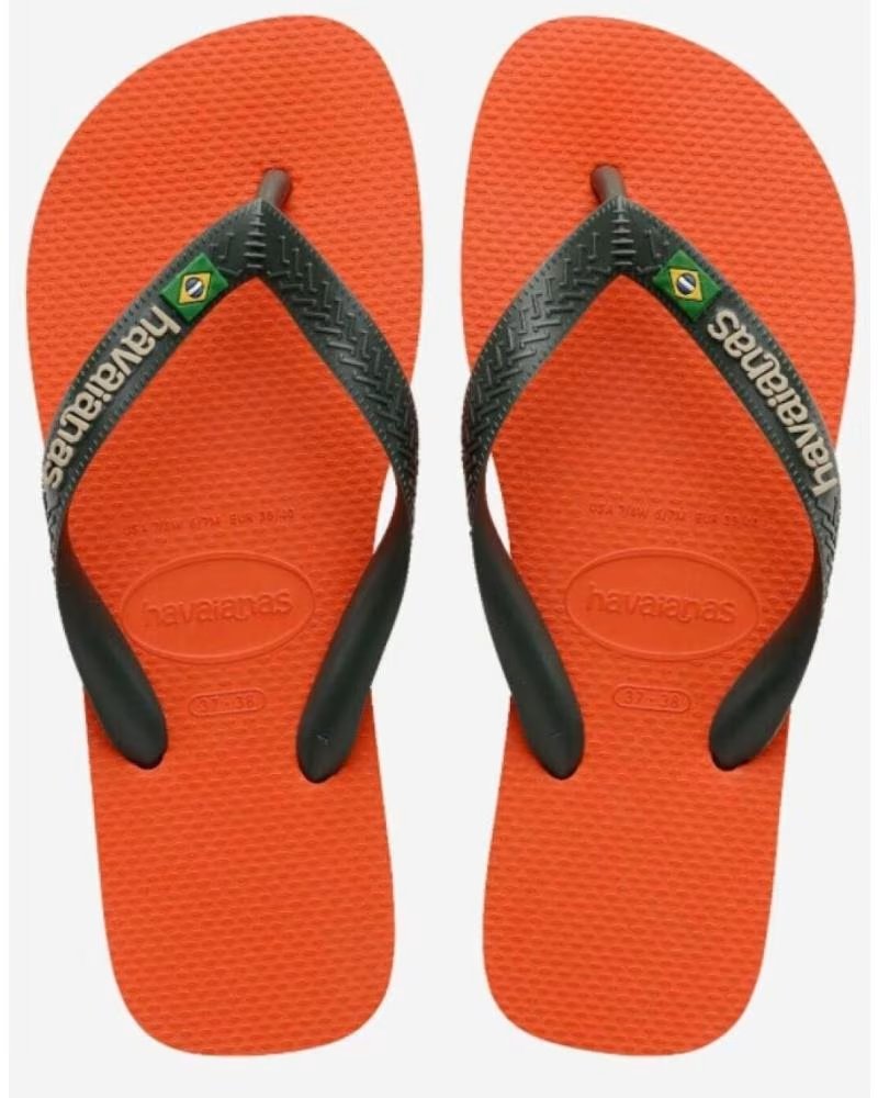 Sandalias Havaianas Brasil Logo Sunset Orange Unisex