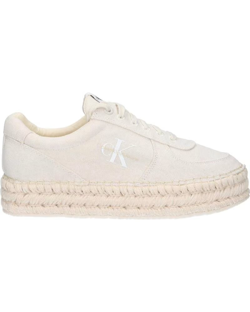 Deportivas de Mujer Calvin Klein YW0YW01437 Espadrille 0F9 Creamy White-bright White