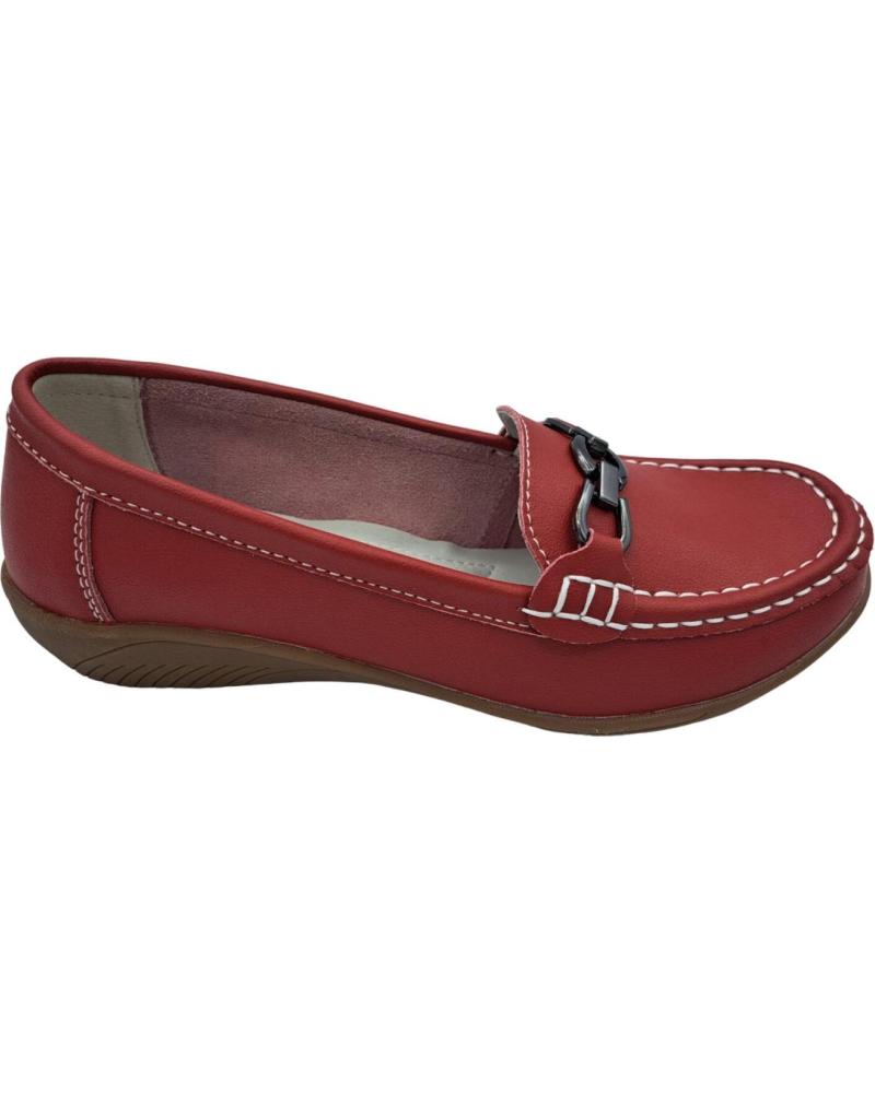 Sapatos de Mulher CALZADOMANIA MOCASIN MUJER PIEL ROJO