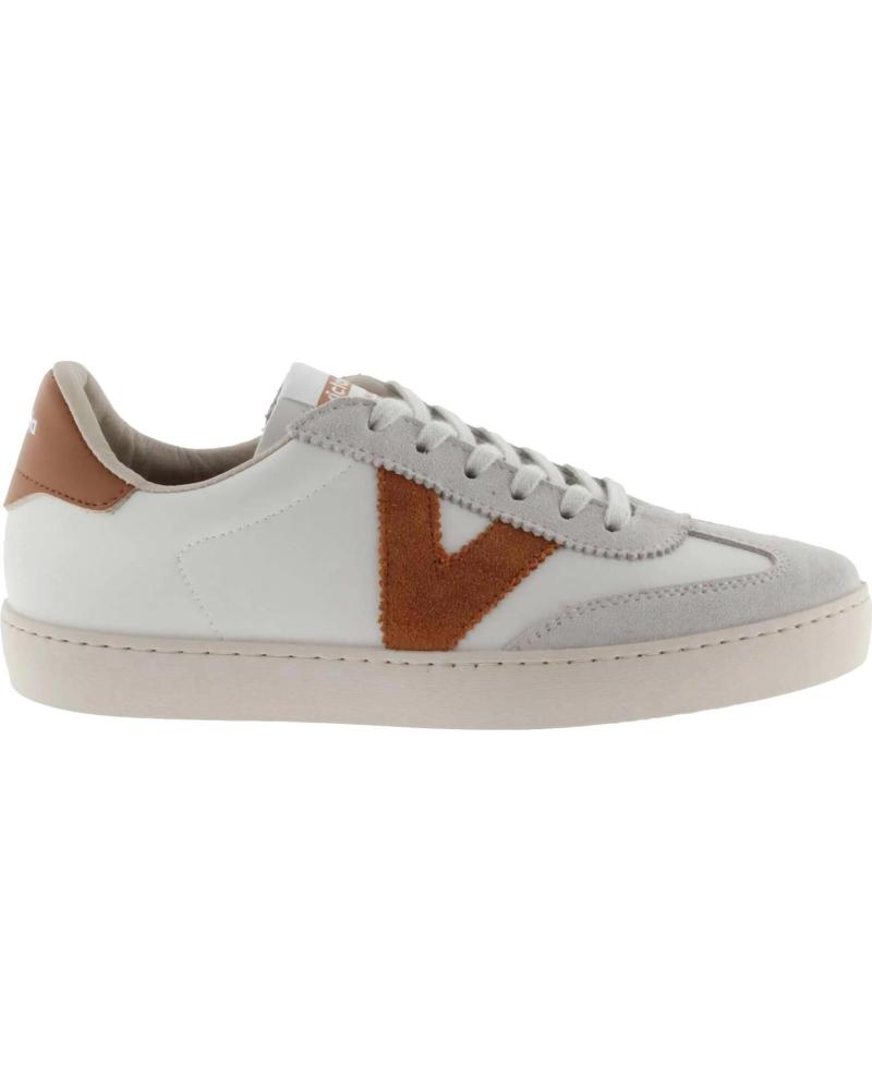 VICTORIA BERLIN CICLISTA - ZAPATILLAS CASUAL EFECTO PIEL BLANCAS CON SERRAJE TEJA PARA HOMBRE MULTICOLOR