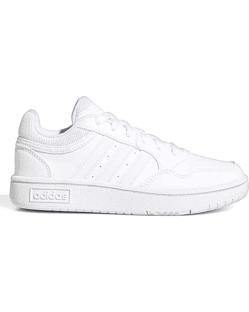 ZAPATILLAS CASUAL ADIDAS HOOPS 3.0 K GW0433 BLANCAS PARA MUJER BLANCO