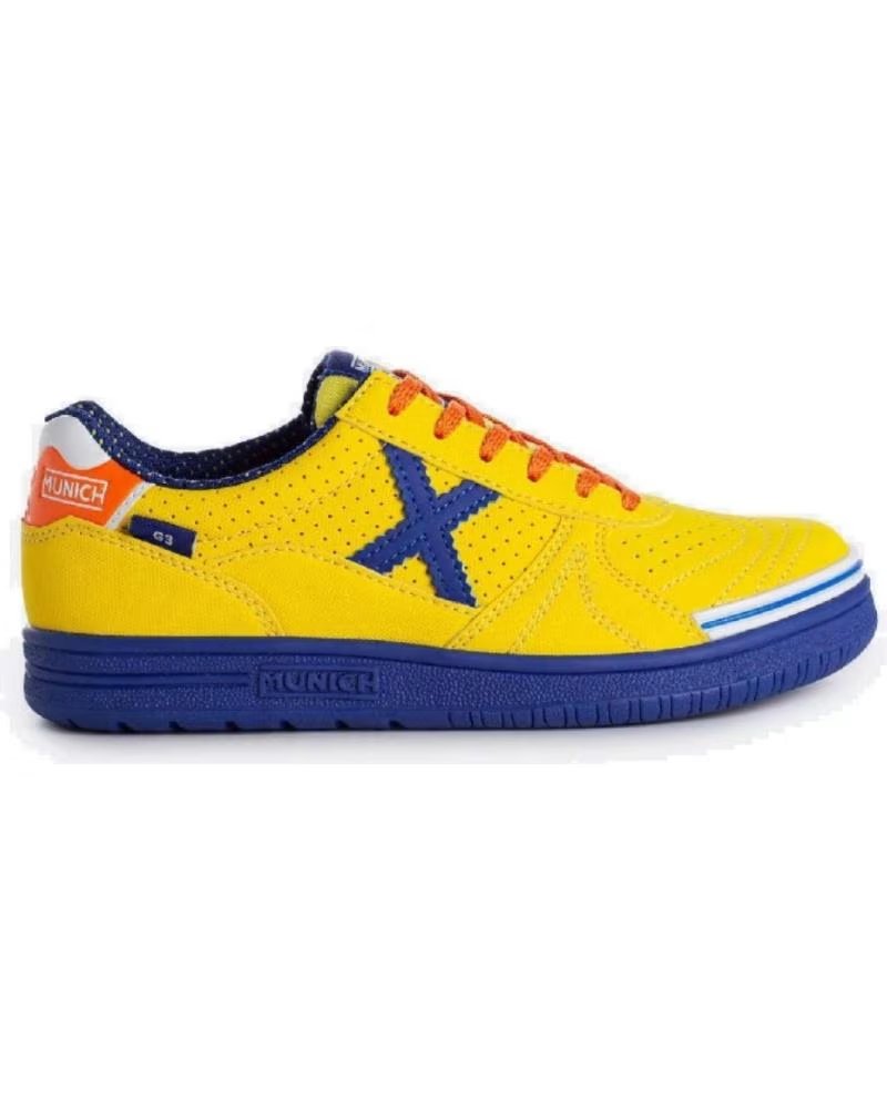 Munich Bota Futbol Sala Hombre Amarillo Azul y