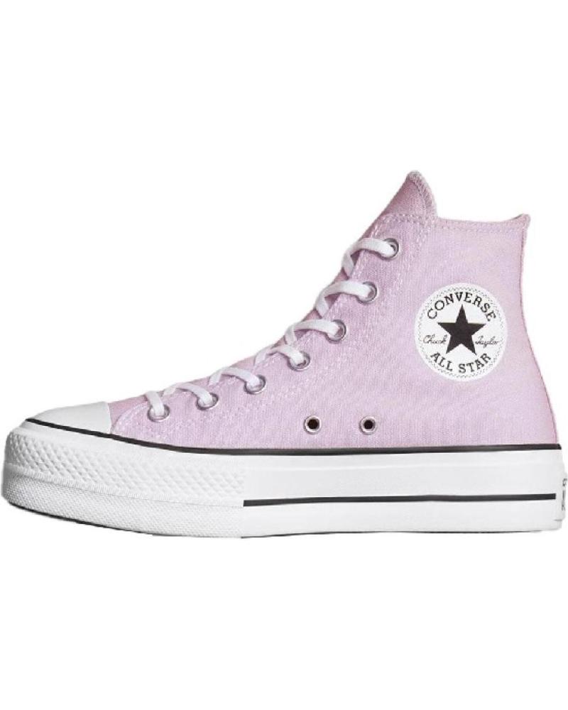 Deportivas de Mujer CONVERSE CTAS LIFT HI PALE BOTA SUPL LONA LILA-BL - 39 LILA-BLANCO