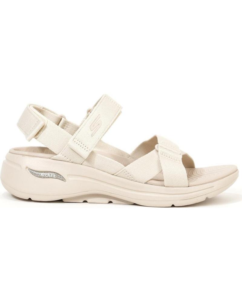 SANDALIAS SKECHERS GO WALK 140808 MUJER BEIGE CON SUSPENSIÓN BEIGE