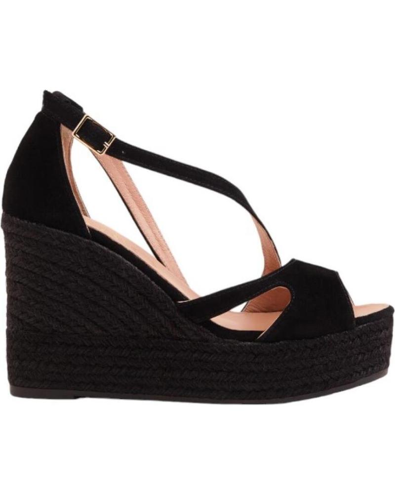 Sandálias de Mulher GAIMO ALPARGATAS NEGRAS ALTAS ANTE NEGRO-ANTE 83836TRIPLE YUTE NEGRO
